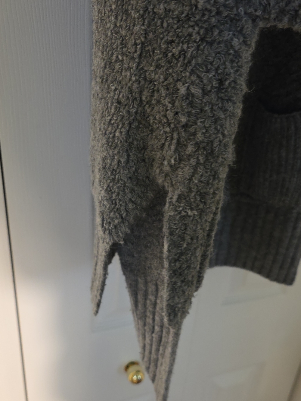 John + Jenn Cozy Gray Zip-Up Knit Jacket Cardigan with Pockets - Picture 8 of 11